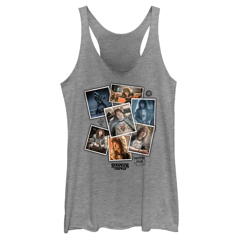 Women's Stranger Things Eddie Munson Photo Dump Racerback Tank Top