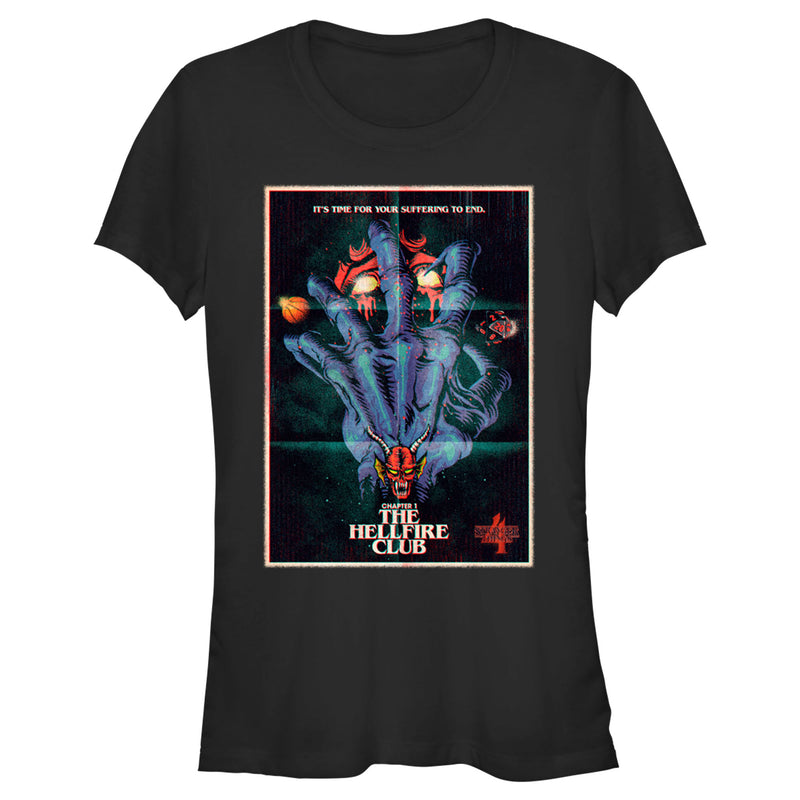 Junior's Stranger Things Retro Hellfire Club Poster T-Shirt