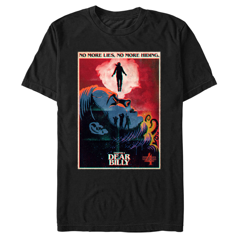 Men's Stranger Things Retro Dear Billy Poster T-Shirt