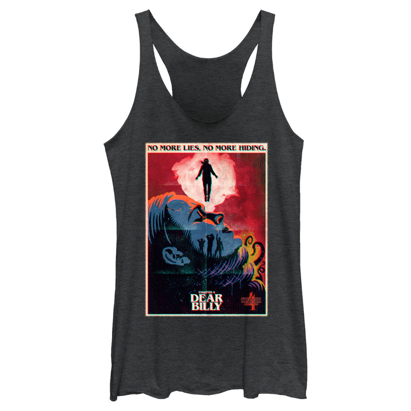 Women's Stranger Things Retro Dear Billy Poster Racerback Tank Top