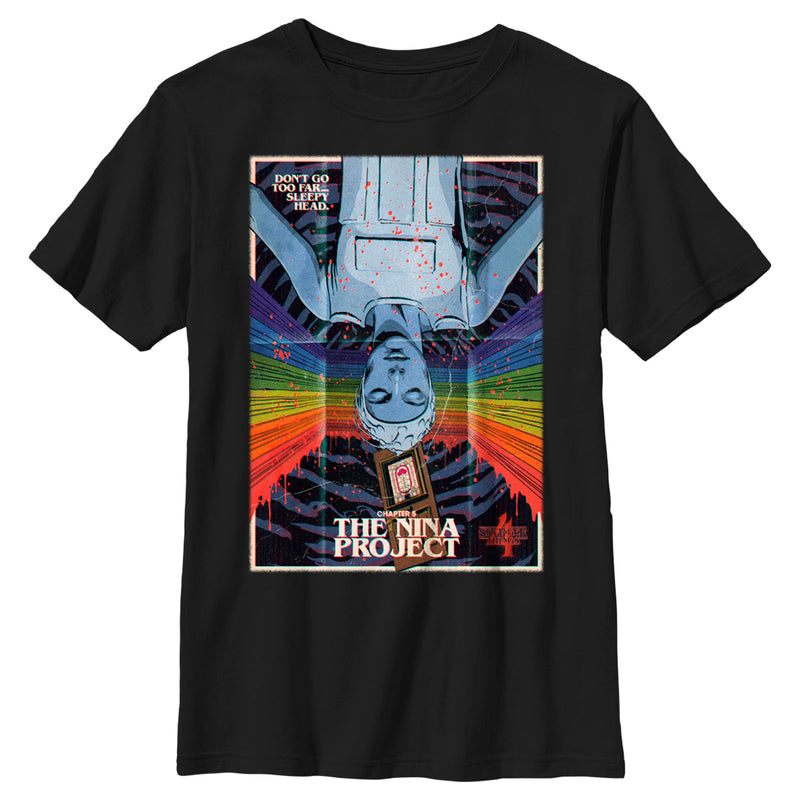 Boy's Stranger Things Retro Nina Project Poster T-Shirt