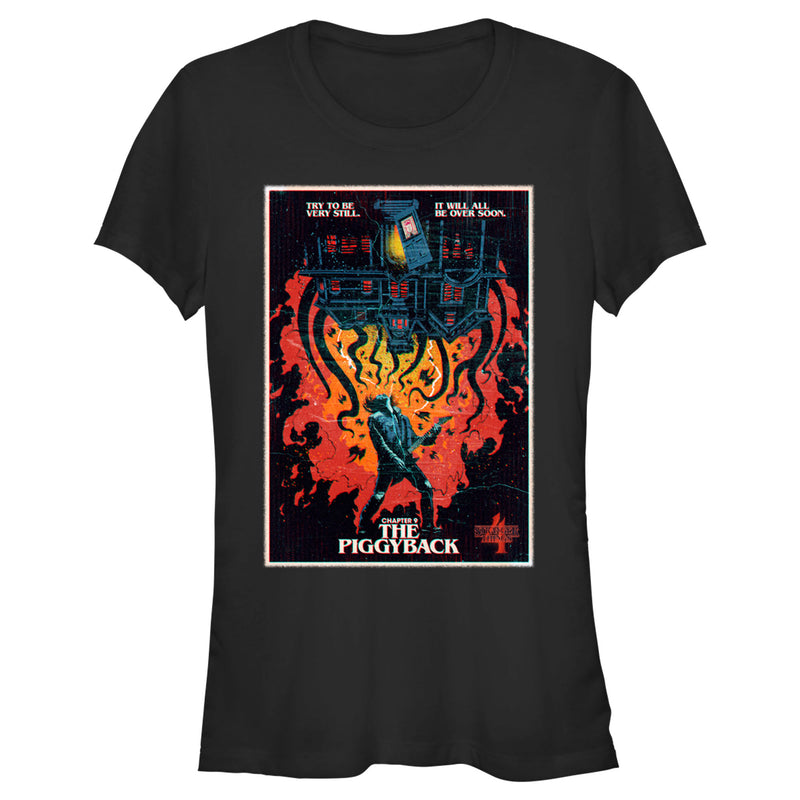 Junior's Stranger Things Retro Piggyback Poster T-Shirt