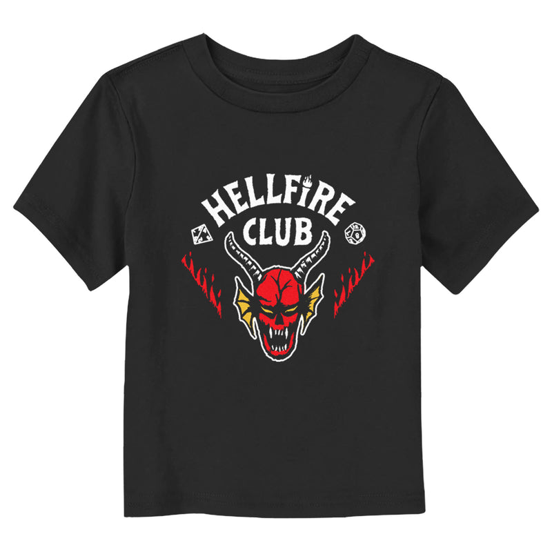 Toddler's Stranger Things Classic Hellfire Club White Logo T-Shirt