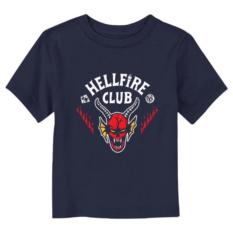 Toddler's Stranger Things Classic Hellfire Club White Logo T-Shirt