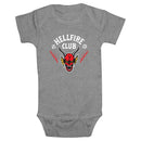 Infant's Stranger Things Hellfire Club White Logo Onesie