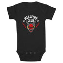 Infant's Stranger Things Hellfire Club White Logo Onesie