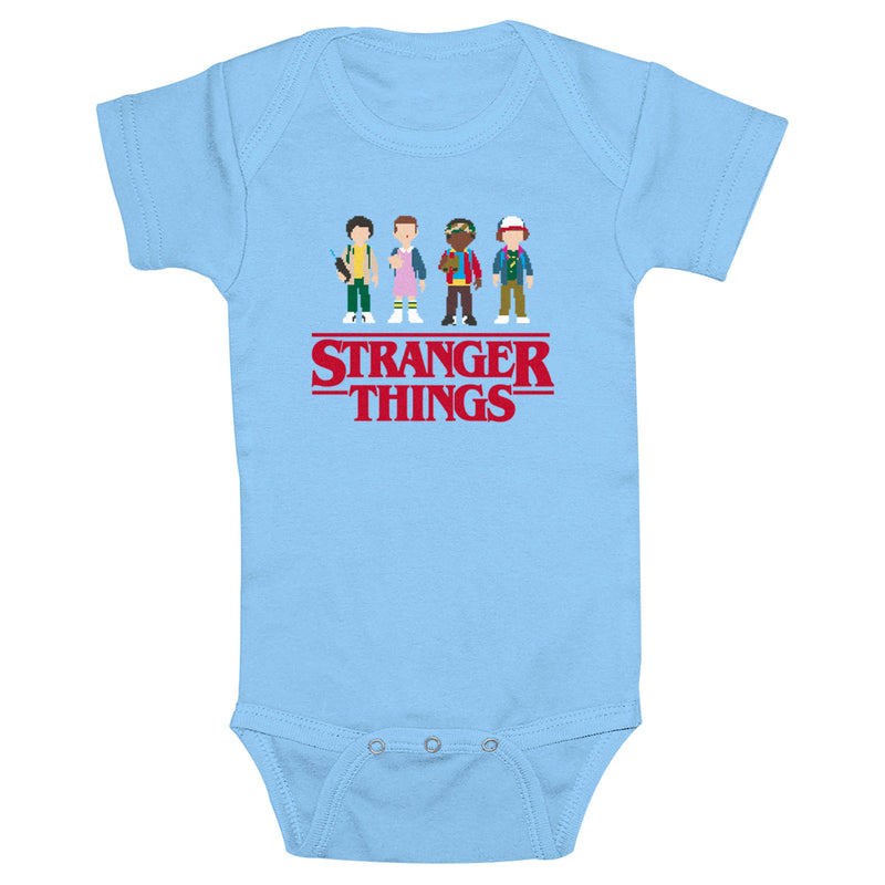 Infant's Stranger Things Group Lineup Onesie