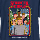 Boy's Stranger Things Retro Happy Holidays Card T-Shirt