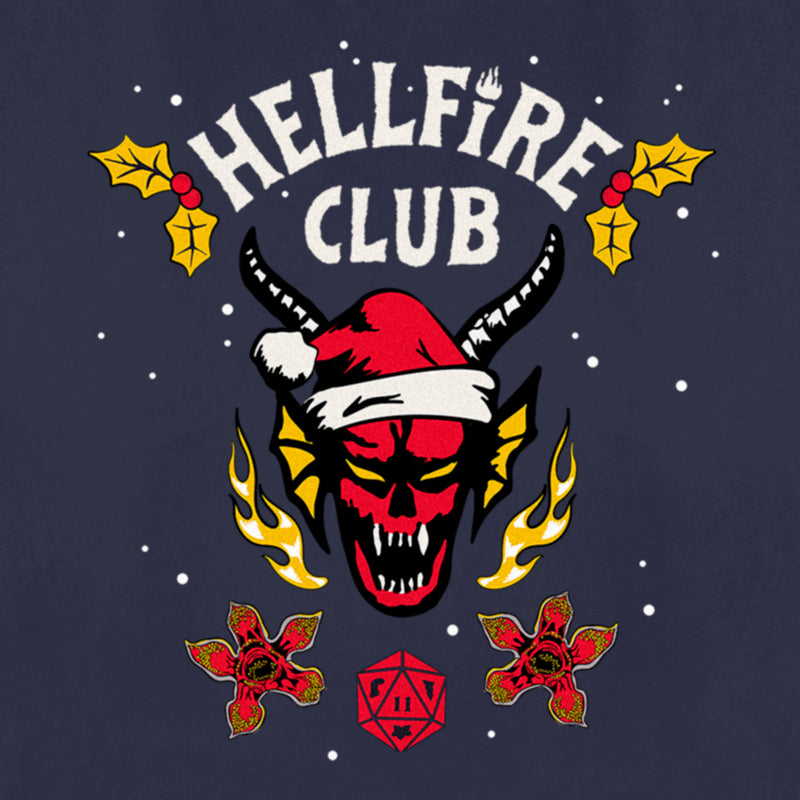 Women's Stranger Things Christmas Hellfire Club Logo T-Shirt