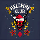 Junior's Stranger Things Christmas Hellfire Club Logo T-Shirt