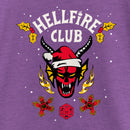 Girl's Stranger Things Christmas Hellfire Club Logo T-Shirt