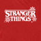 Men's Stranger Things Christmas Snowflakes Logo T-Shirt