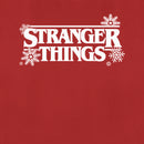 Women's Stranger Things Christmas Snowflakes Logo T-Shirt