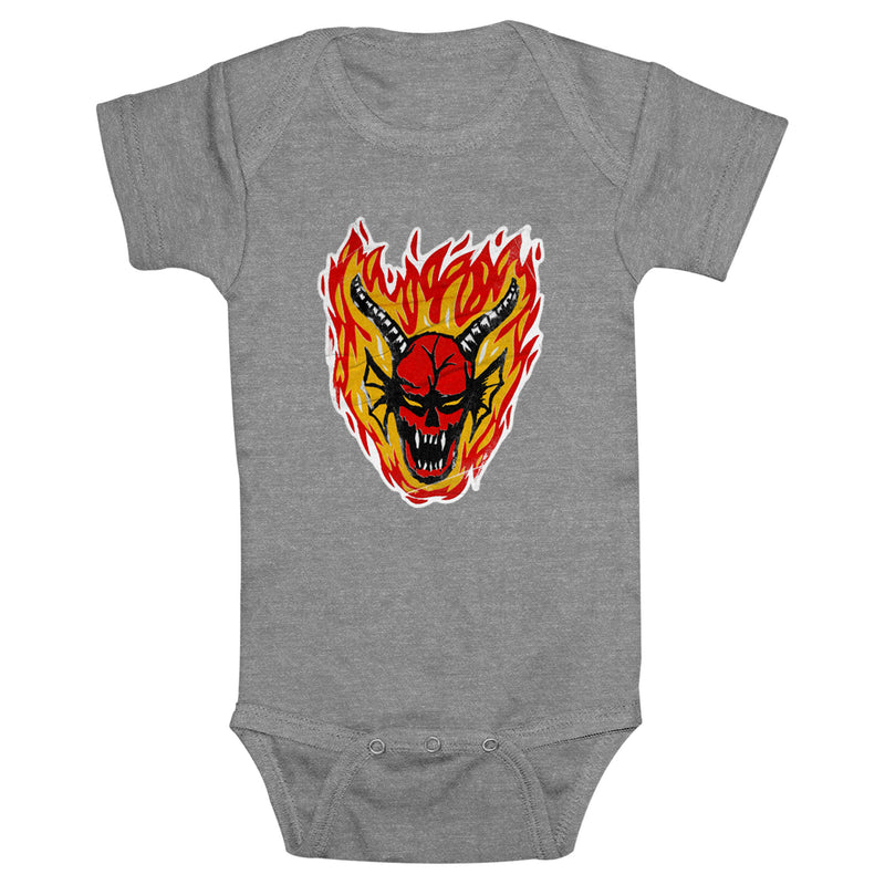 Infant's Stranger Things Hellfire Club Demon Logo Onesie