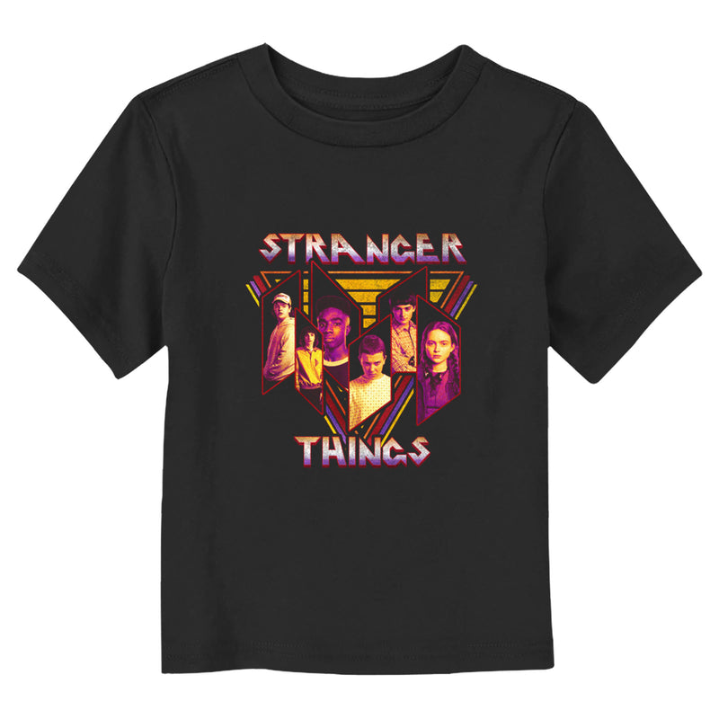 Toddler's Stranger Things Distressed Character Panels T-Shirt