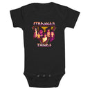 Infant's Stranger Things Retro Character Panels Onesie