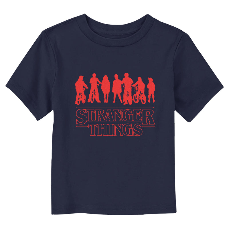 Toddler's Stranger Things Red Silhouettes Logo T-Shirt