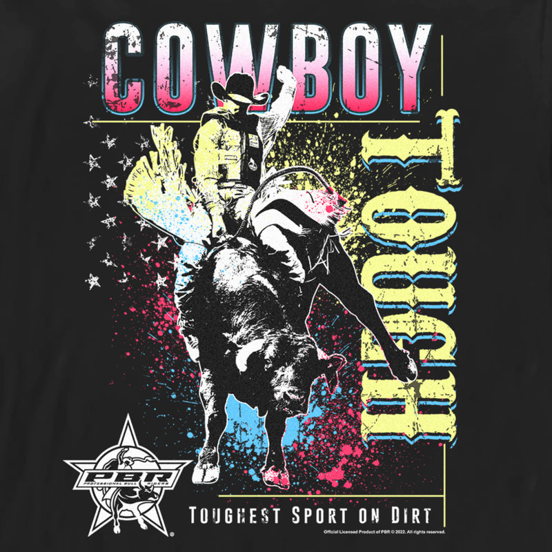 Men's Professional Bull Riders Cowboy Tough Colorful Long Sleeve Shirt