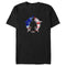 Men's Professional Bull Riders American Flag Cowboy Silhouette T-Shirt