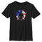 Boy's Professional Bull Riders American Flag Cowboy Silhouette T-Shirt