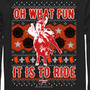 Men's Professional Bull Riders Oh What Fun it is to Ride Sweater Print Long Sleeve Shirt