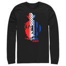 Men's Professional Bull Riders Patriotic Silhouette Long Sleeve Shirt