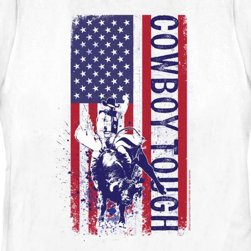 Women's Professional Bull Riders Cowboy Tough Flag T-Shirt