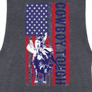 Junior's Professional Bull Riders Cowboy Tough Flag Festival Muscle Tee