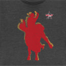 Junior's Professional Bull Riders Red Cowboy Silhouette Festival Muscle Tee