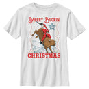 Boy's Professional Bull Riders Merry Buckin' Christmas T-Shirt