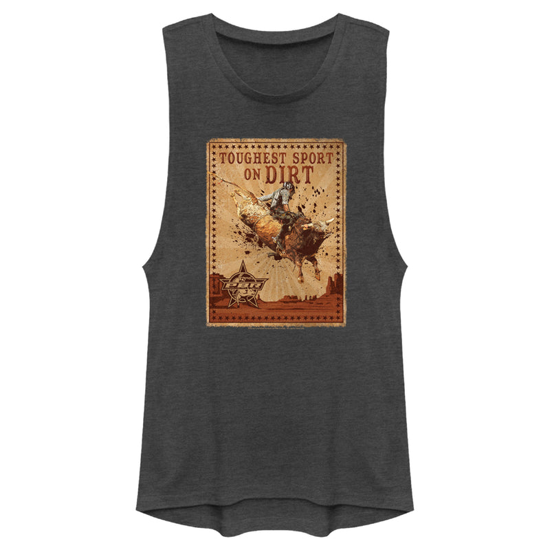 Junior's Professional Bull Riders Toughest Sport on Dirt Festival Muscle Tee