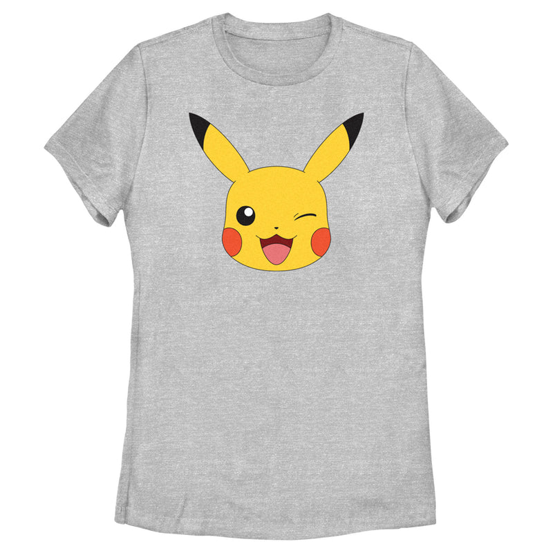 Women's Pokemon Pikachu Wink Face T-Shirt