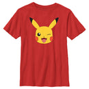 Boy's Pokemon Pikachu Wink Face T-Shirt