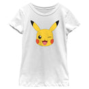 Girl's Pokemon Pikachu Wink Face T-Shirt