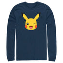 Men's Pokemon Pikachu Wink Face Long Sleeve Shirt