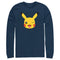 Men's Pokemon Pikachu Wink Face Long Sleeve Shirt