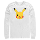 Men's Pokemon Pikachu Wink Face Long Sleeve Shirt