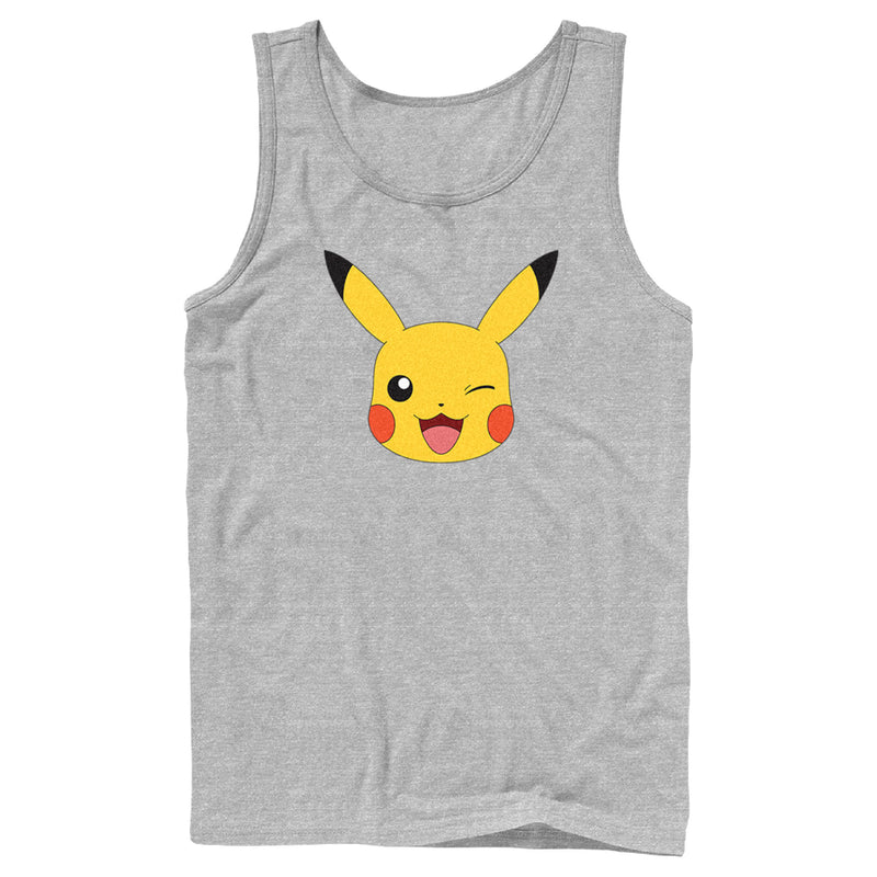Men's Pokemon Pikachu Wink Face Tank Top