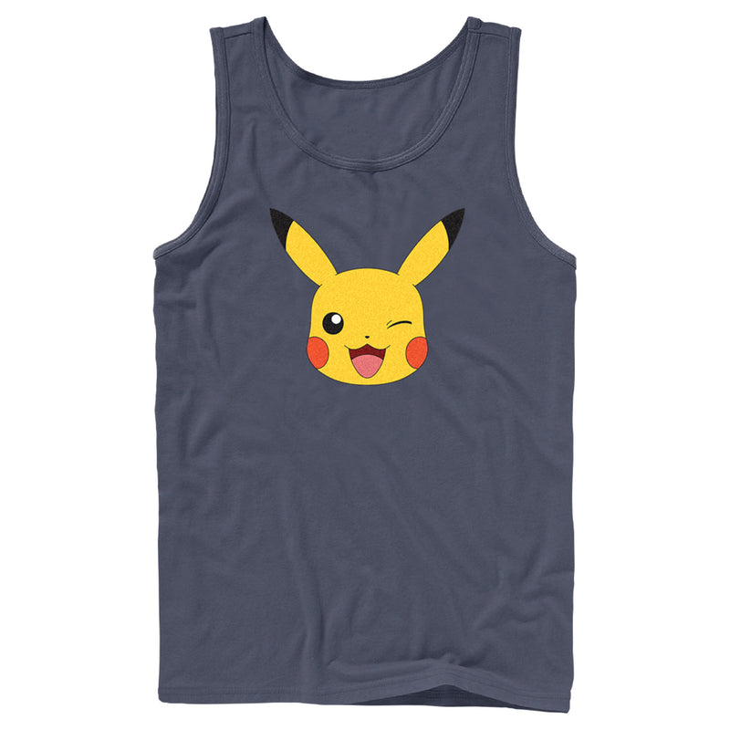 Men's Pokemon Pikachu Wink Face Tank Top