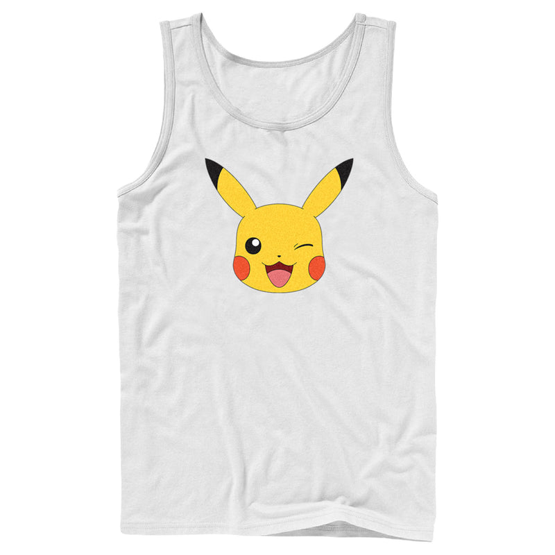 Men's Pokemon Pikachu Wink Face Tank Top