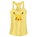 Junior's Pokemon Pikachu Wink Face Racerback Tank Top