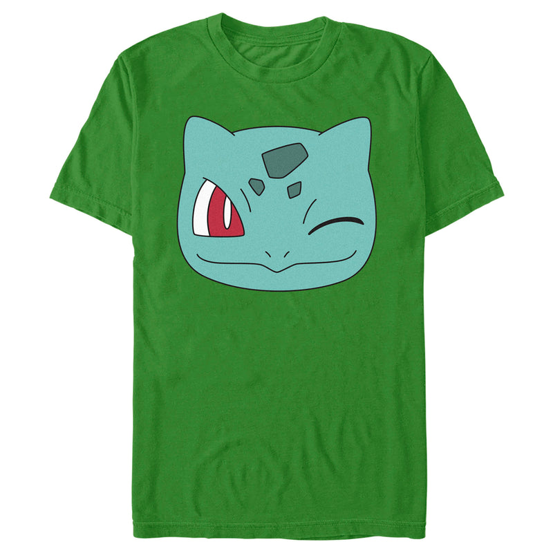 Men's Pokemon Bulbasaur Wink Face T-Shirt