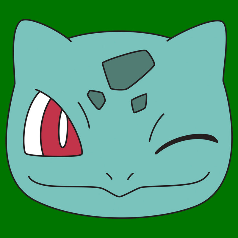 Men's Pokemon Bulbasaur Wink Face T-Shirt