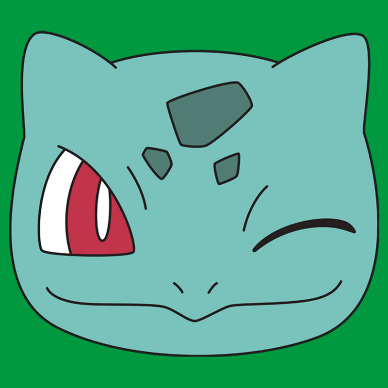 Junior's Pokemon Bulbasaur Wink Face T-Shirt