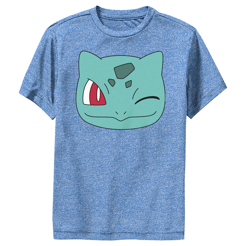 Boy's Pokemon Bulbasaur Wink Face Performance Tee