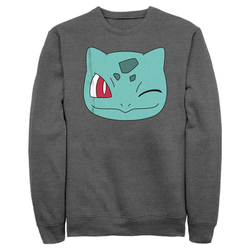 Men's Pokemon Bulbasaur Wink Face Sweatshirt