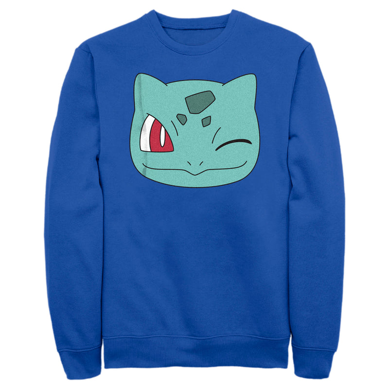 Men's Pokemon Bulbasaur Wink Face Sweatshirt