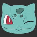 Men's Pokemon Bulbasaur Wink Face Pull Over Hoodie