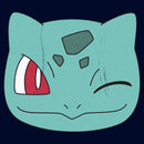 Men's Pokemon Bulbasaur Wink Face Pull Over Hoodie
