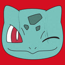 Men's Pokemon Bulbasaur Wink Face Pull Over Hoodie